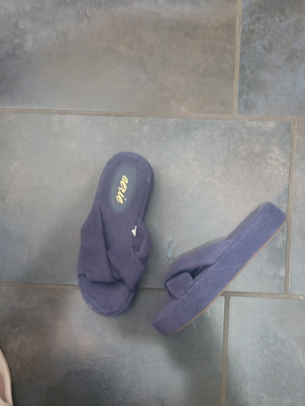 New AERIE Slip-On Platform Sandals In Blue Size 9 Women